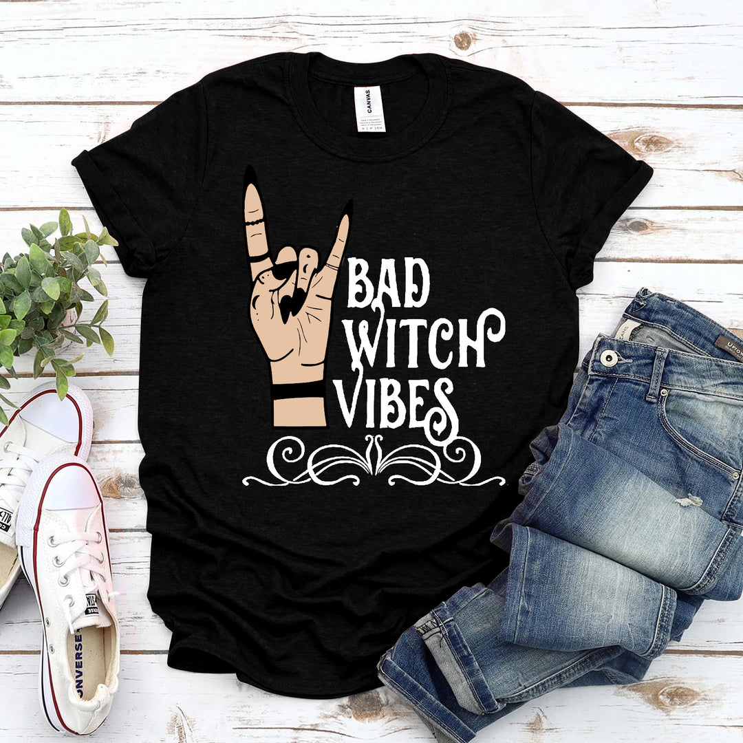 Black t-shirt with &