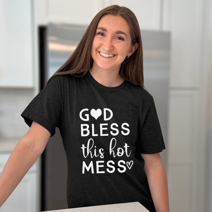 God Bless This Hot Mess Graphic Tee