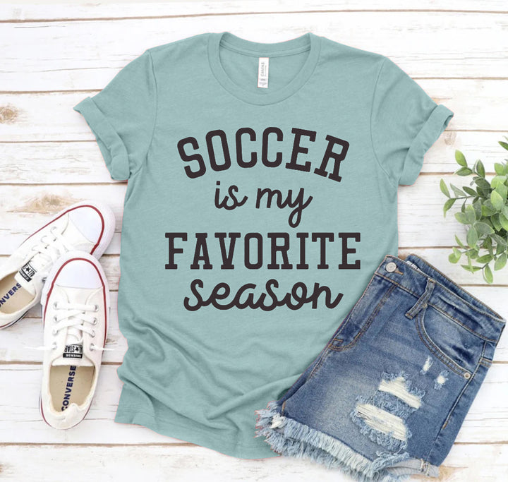 Heather Dusty Blue t-shirt with &