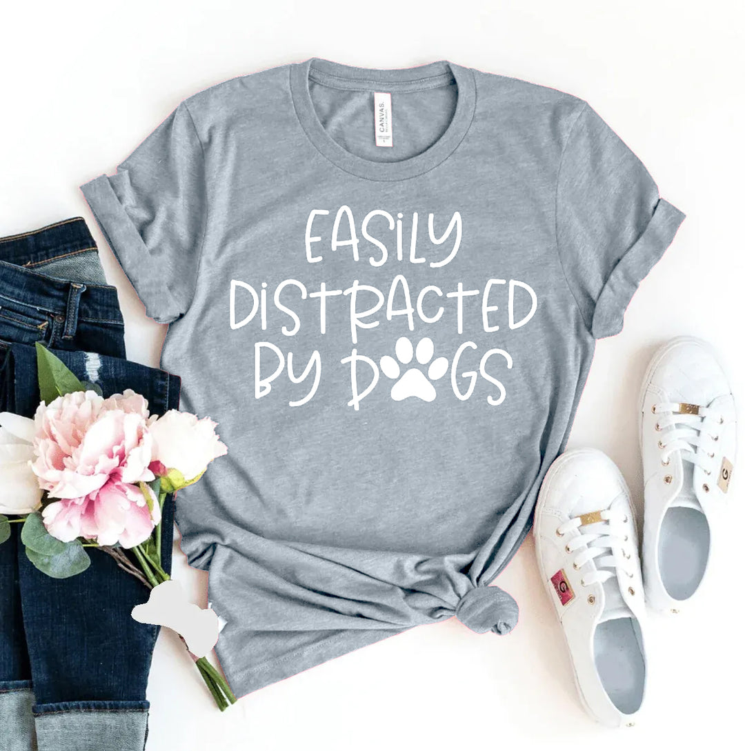 Gray t-shirt with &