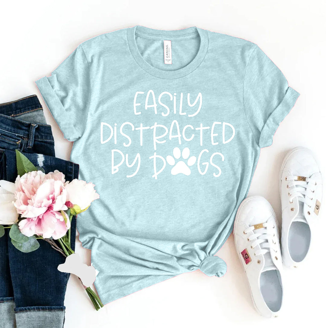 Heather Ice Blue t-shirt with &