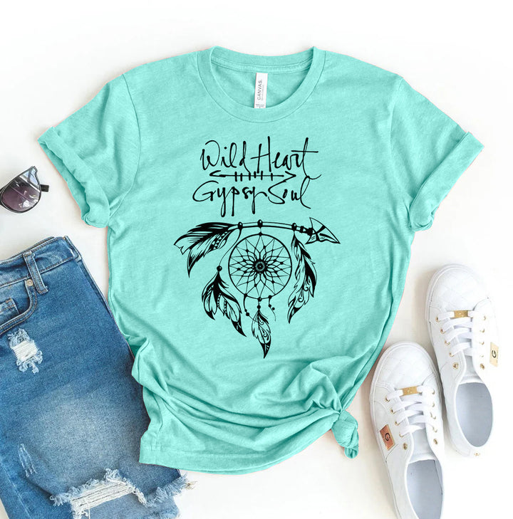 Mint green t-shirt with &
