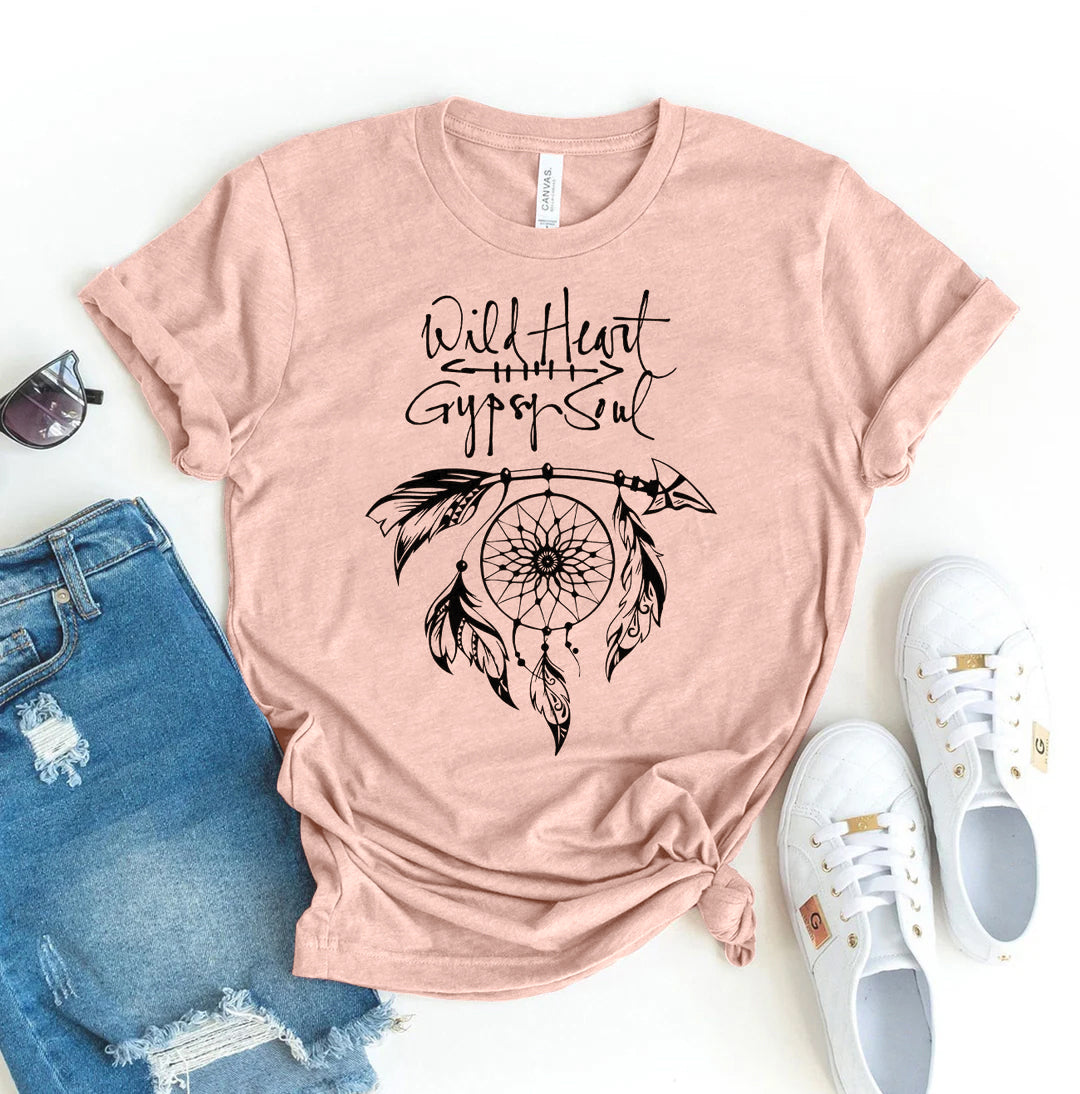 Peach t-shirt with &