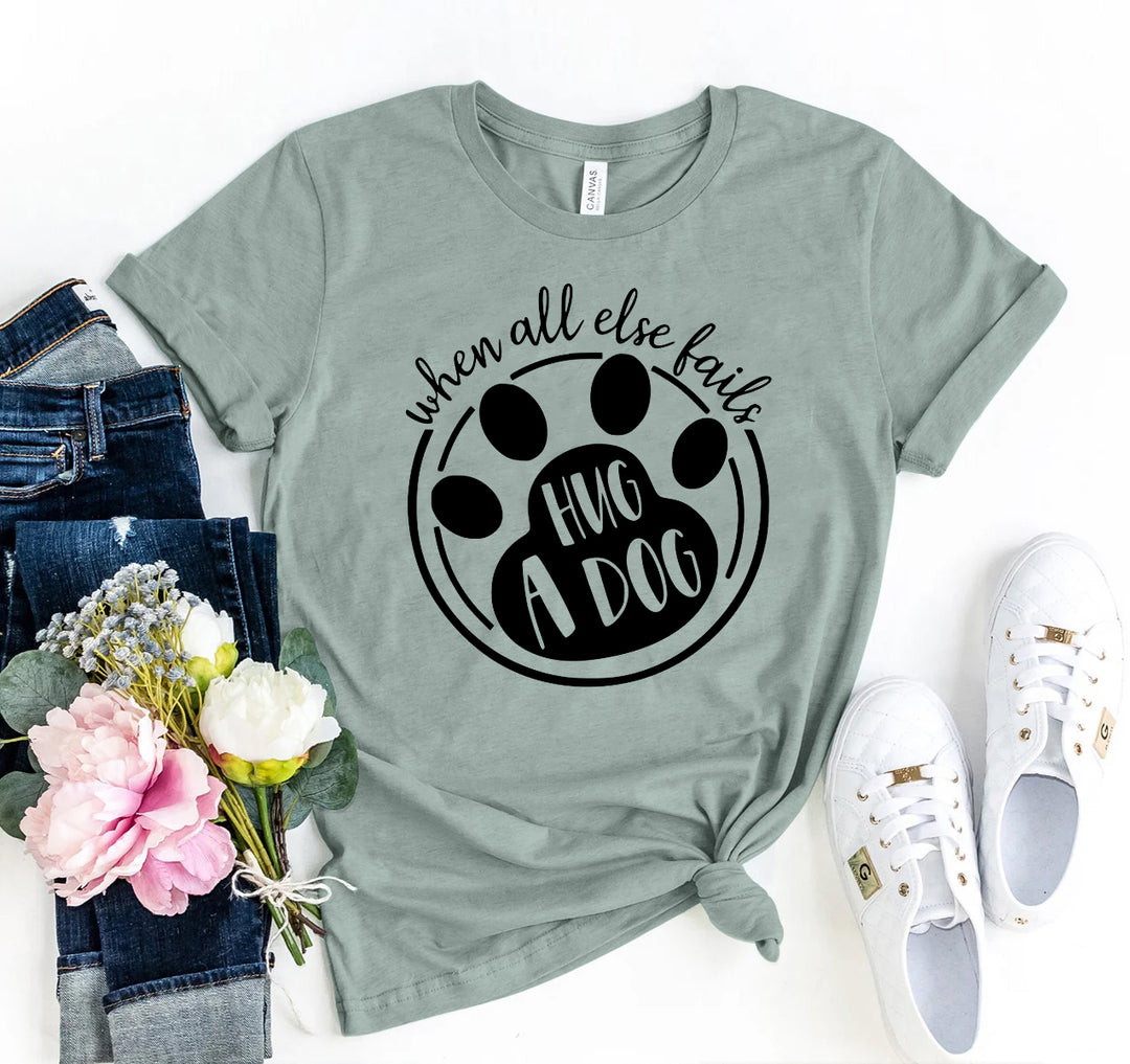 Heather Stone t-shirt with paw print design and &