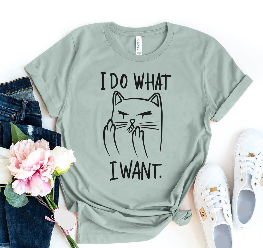 Heather Stone t-shirt with a cat graphic and &