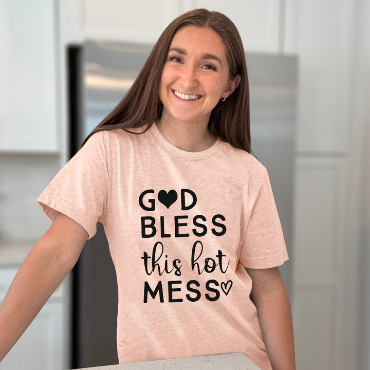 God Bless This Hot Mess Graphic Tee