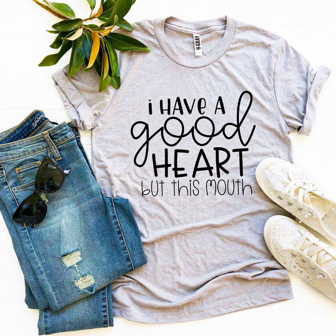 H gray t-shirt with &