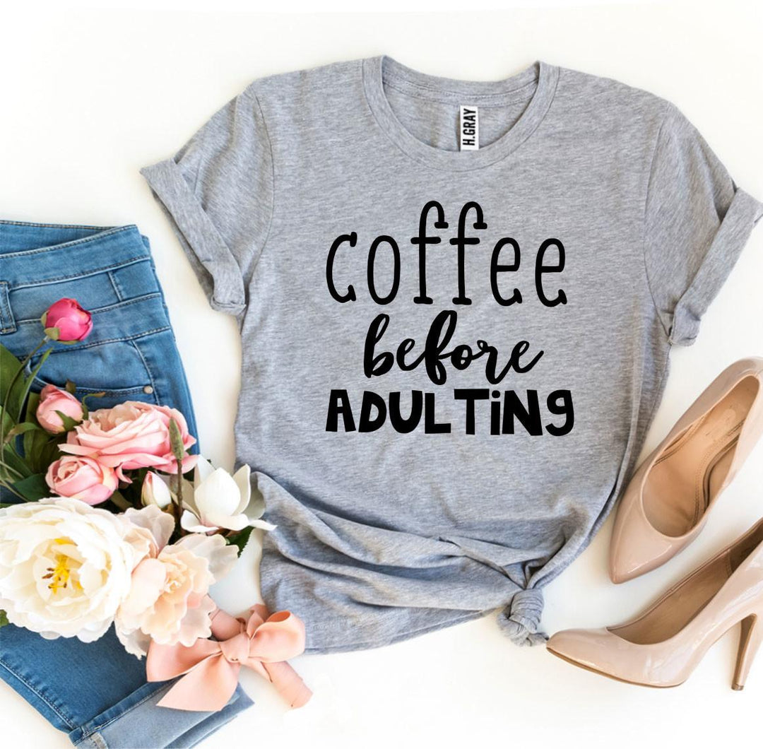 Heather gray t-shirt with &