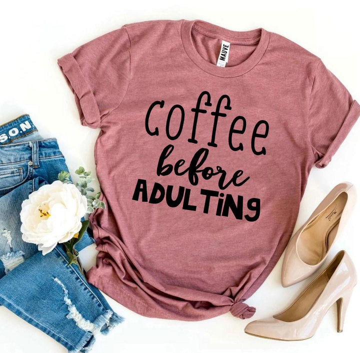 Mauve t-shirt with &