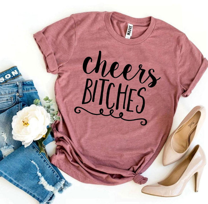 Mauve t-shirt with &