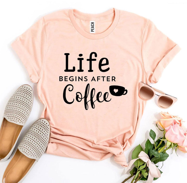 Peach t-shirt with &
