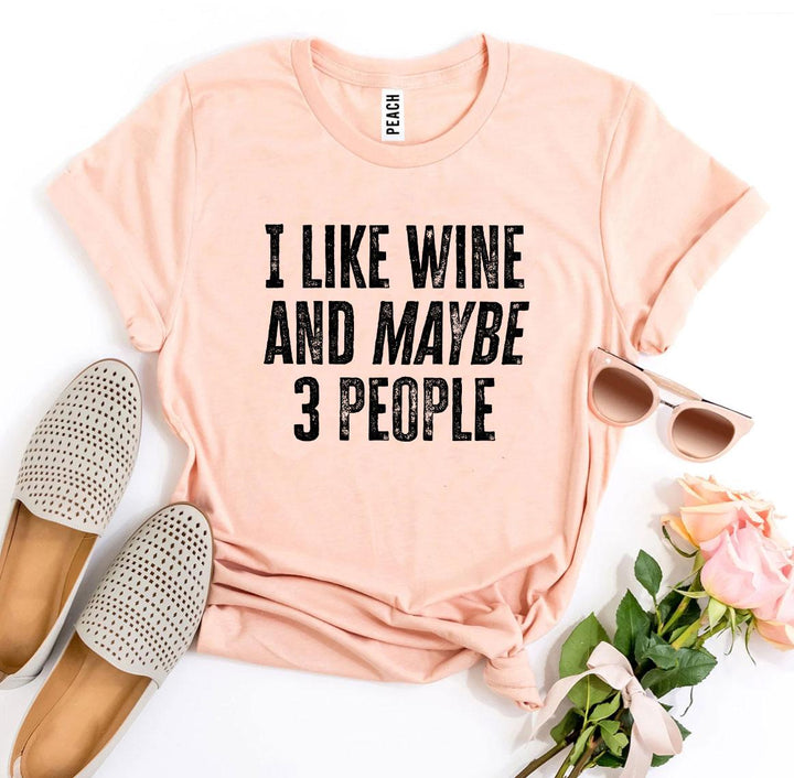 Peach t-shirt with &
