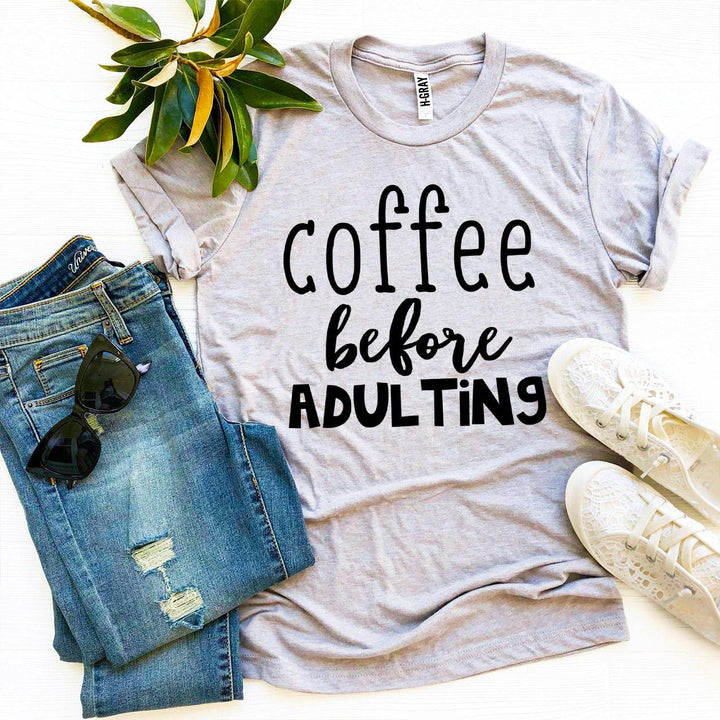 Heather gray t-shirt with &