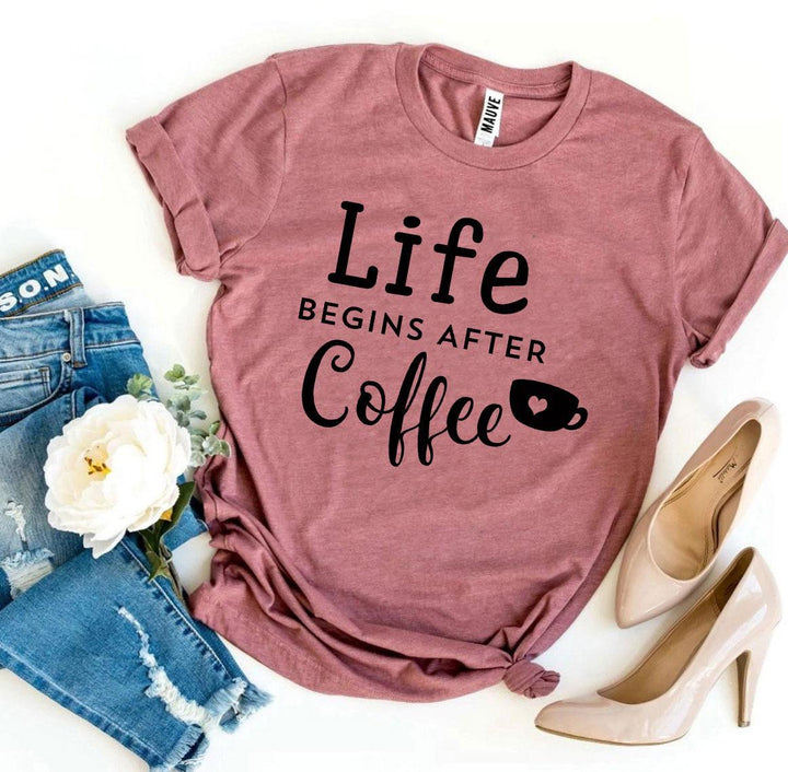 Mauve t-shirt with &