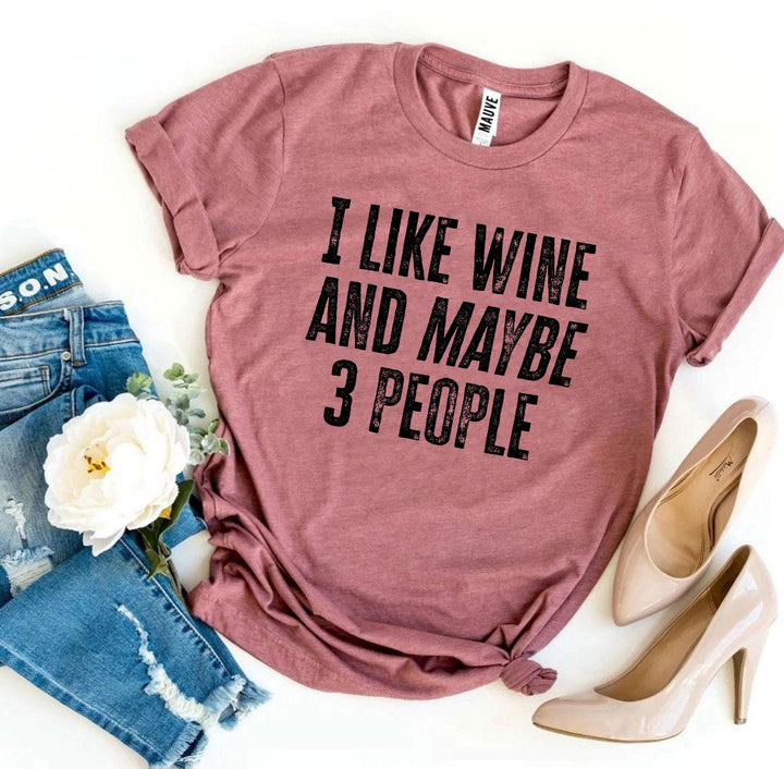 Mauve t-shirt with &