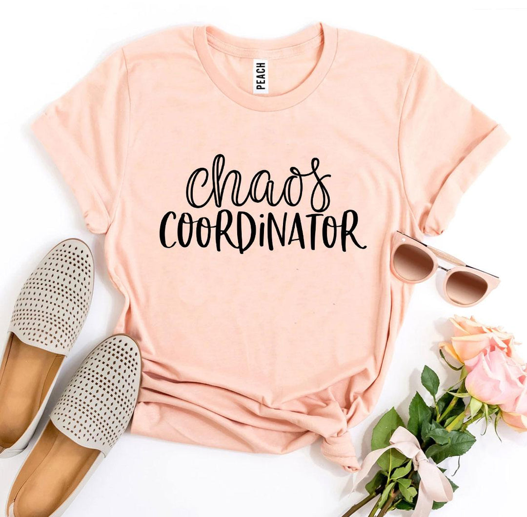 Chaos Coordinator Graphic Tee - Peach Colour