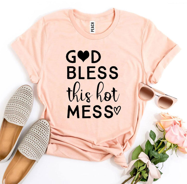 Peach t-shirt with &