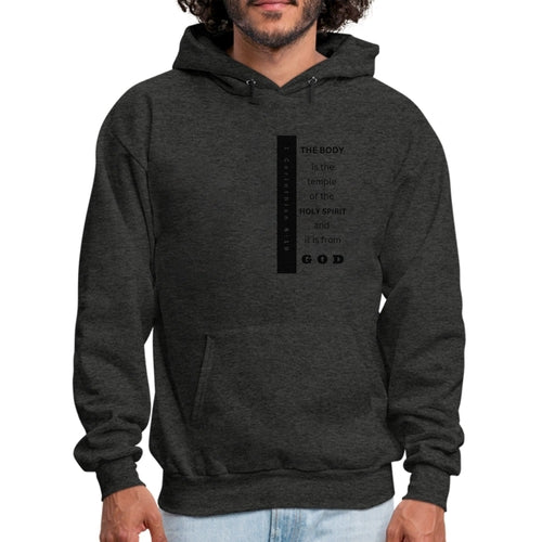 Mens Graphic Hoodie - the Body is the Temple of the Holy Spirit