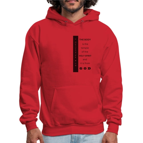 Mens Graphic Hoodie - the Body is the Temple of the Holy Spirit