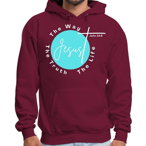 Mens Graphic Hoodie the Truth the Way the Life