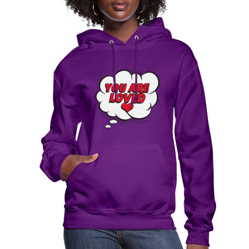 Womens Hoodie - Pullover Hooded Shirt / you are Loved